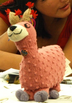 Llama by Peruvian artisans